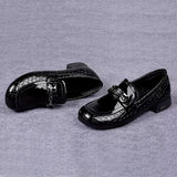 Fashionable Solid Color Slip-On Loafers - Stylish Trendy Platform Shoes with Ultra-Comfortable Breathable Fit and Durable Chunky Heel - Versatile Preppy Style for Everyday Wear