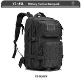 Outdoor Bags Military Tactical Backpack 3 Day Assault Pack Army Molle Bag 38/45L Large Outdoor Waterproof Hiking Camping Travel 600D Rucksack 231011