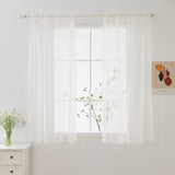 2pcs Solid Color Sheer Curtains, Light Filtering Privacy Voile Drapes, Sheer Window Curtains For Bedroom Living Room, Home Decoration, Room Decoration