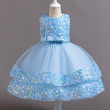 Infant Toddler Girls New Children's Dress Sequin Princess Dress Female Baby High-end Birthday Party Dress