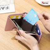 Minimalist New Short Trifold Mini Wallet, Women's Multifunctional Clutch Coin Purse, Versatile Credit Card Holder