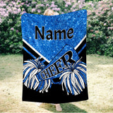 Personalized Cheerleader Blanket - Soft Flannel with Custom Name & Text, Perfect Gift for Cheer Team Members