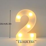 16cm LED Alphabet Light, Luminous Letter and Number Night Light for Family, Bar, Wedding, Birthday, Christmas Party Decoration