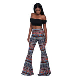 greatnfb Effect Source Fashion Pattern Women's Printed Wear Bootcut Trousers Cross-Border  Wish Flared Pants