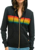 Womens Hoodies & Sweatshirts Women Fashion Hoodie Oversized Rainbow Stripe Long Sleeve Sweatshirt Zipper Pocket Coat Jacket Spring Casual V