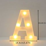 16cm LED Alphabet Light, Luminous Letter and Number Night Light for Family, Bar, Wedding, Birthday, Christmas Party Decoration