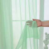 2pcs Solid Color Sheer Curtains, Light Filtering Privacy Voile Drapes, Sheer Window Curtains For Bedroom Living Room, Home Decoration, Room Decoration