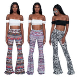 greatnfb Effect Source Fashion Pattern Women's Printed Wear Bootcut Trousers Cross-Border  Wish Flared Pants