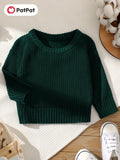 Soft & Cozy Babys Solid Knitted Sweater Pullover - Classic Round Neck Design for Boys & Girls - Perfect for Spring & Autumn/Fall Wardrobe