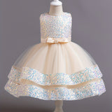 Infant Toddler Girls New Children's Dress Sequin Princess Dress Female Baby High-end Birthday Party Dress