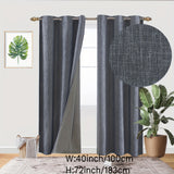 1 Panel Linen Textured Blackout Curtain - Panels for Bedroom and Living Room with Thermal Lining, Polyester Fabric, Grommet Top, and Home Decor Style