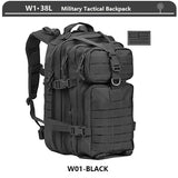 Outdoor Bags Military Tactical Backpack 3 Day Assault Pack Army Molle Bag 38/45L Large Outdoor Waterproof Hiking Camping Travel 600D Rucksack 231011