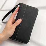 Simple Long Wallet, Commuter Portable Multi Card Large Capacity Multi Functional Cell Phone Wallet, Zipper Wallet, Men's And Women's Wallet, Passport Cover Card Storage Bag