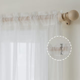 2pcs Solid Color Sheer Curtains, Light Filtering Privacy Voile Drapes, Sheer Window Curtains For Bedroom Living Room, Home Decoration, Room Decoration