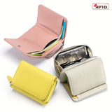 Minimalist New Short Trifold Mini Wallet, Women's Multifunctional Clutch Coin Purse, Versatile Credit Card Holder