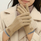 Women's Winter Warm Gloves, Thickened Warm Cycling Cute Driving Coldproof Touch Screen Gloves