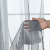 2pcs Solid Color Sheer Curtains, Light Filtering Privacy Voile Drapes, Sheer Window Curtains For Bedroom Living Room, Home Decoration, Room Decoration