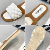 Slippers NEW Sandals Women Open Toe Walking Solid Color Womens Shoes Woven Beach Female Lightweight Chaussure Femme H240322