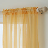 2pcs Solid Color Sheer Curtains, Light Filtering Privacy Voile Drapes, Sheer Window Curtains For Bedroom Living Room, Home Decoration, Room Decoration