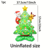 1pc, 61 inch or 22 inch Moose Christmas Tree Aluminum Balloon, Christmas Party Balloons - Great for Christmas themed events and scene decorations!