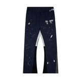 galleriesy pant designer pants galleriesy dept letter print galleries denim straight sweatpants speckled letter print pant 0032