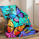 1pc Vibrant Butterfly Pattern Soft Fuzzy Lightweight Flannel Fleece Throw Blanket - Cozy, Warm, and Versatile for Adult Halloween Decor, Perfect for Couch, Bed, Sofa, and Chair - Ideal for Indoor and Outdoor Use