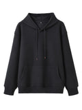 Plus Size Solid Hooded Sweatshirt - Stylish Hooded Design, Ultra-Casual Wear, Fashionable Trendy Style - Perfect for Spring and Fall Seasons, Designed for Plus Size Men