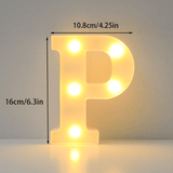 16cm LED Alphabet Light, Luminous Letter and Number Night Light for Family, Bar, Wedding, Birthday, Christmas Party Decoration