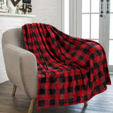 1pc Ultra-Soft Flannel Fleece Throw Blanket - Throws for Couch, Bed, and Sofa with Fuzzy, Cozy, Comfy, and Super Soft Plush Checkered Design - Perfect for Christmas, Winter, and Cold Weather