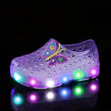 CuteKiddo LED Sparkle Sneakers - Lightweight, Breathable, and Comfortable Shoes for Girls and Boys - Perfect for Spring and Summer Outdoor Activities, Beach, Garden, and Sand Play