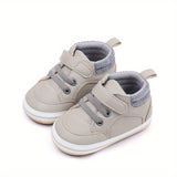 Boy's Non Slip Soft Sole Faux Leather Shoes, Durable Casual Sneakers For Kid's Outdoor Activities