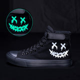 Trendy Cool Luminous High Top Sneakers For Boys, Comfortable Non-slip Skateboard Shoes For Outdoor Activities, All Seasons