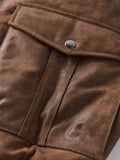 Premium Genuine Leather Mens Flight Bomber Jacket - Authentic Aviator Style, Air Force Inspired, Timeless & Durable