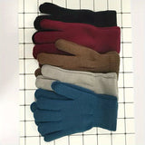 [5 Pairs ] Gloves Winter General-purpose Thickened Velvet Warm Outdoor Cycling Cashmere Black Knitted Simple Trend Gloves