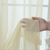 2pcs Solid Color Sheer Curtains, Light Filtering Privacy Voile Drapes, Sheer Window Curtains For Bedroom Living Room, Home Decoration, Room Decoration