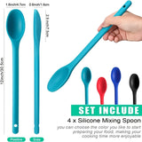 1pc Premium Silicone Mixing Spoon - Heat-Resistant & Non-Stick, Long-Handled Kitchen Utensil for Effortless Stirring & Cooking, Durable & Stain-Free