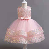 Infant Toddler Girls New Children's Dress Sequin Princess Dress Female Baby High-end Birthday Party Dress