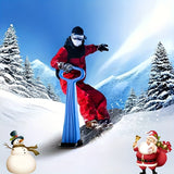 Festive Foldable Snowboard for Outdoor Ski Training - PE Material, Black, Flat Tail, Suitable for All Mountain Terrain, Beginner Level, No Bindings, Perfect for Christmas And Halloween