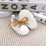 0-3 Months Infant Sneakers: Soft Baby Shoes with Lace Closure, Spring/Autumn Collection, Low Top, PU Leather, EVA Sole, and Fabric Lining