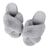 Winter Womens Fuzzy Slippers Warm Fluffy Indoor House Shoes Outdoor Antiskid Slippers Fashion Soft Open Toe Bedroom Slippers 240830