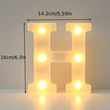 16cm LED Alphabet Light, Luminous Letter and Number Night Light for Family, Bar, Wedding, Birthday, Christmas Party Decoration