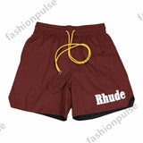 Rhude Mens Shorts Designer Short for Men Sets Tracksuit Pants C1 Loose Comfortable man Beach Pants Fashion men swimwear