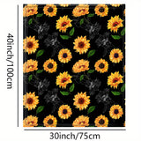 1pc Soft and Lightweight Sunflower Blanket for Adults - Perfect for Couches, Sofas, and Weddings - Ideal Gift for Anniversaries