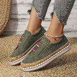 Women's Hollow Out Design Sneakers, Casual Slip On Outdoor Shoes, Lightweight Low Top Loafers