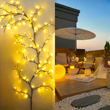 Willow Vine Lights Room Decor | 5.9FT 96 Warm White LED Lighted Twig Vine Garland For Indoor Walls Bedroom Décor (1PCS)