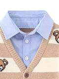 Boys' Fashion Sweater Cardigan - Soft, Cozy, and Versatile Two-Piece Top for Spring - Casual Pullover Shirt for Kids, New Season's Essential Wear for Boys