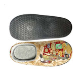 Flannel Cotton Slippers Oil Painting Kiss Gustav Klimt Winter Warm Round Toe Fuzzy Shoes Indoor Anti-slip Sandals Women  New