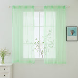 2pcs Solid Color Sheer Curtains, Light Filtering Privacy Voile Drapes, Sheer Window Curtains For Bedroom Living Room, Home Decoration, Room Decoration
