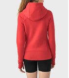 Yoga Jacket Clothes Leisure Women's Hoodie Gym Sports Coat LU-28 Autumn Winter Plush Sweater Running Scuba Coat