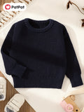 Soft & Cozy Babys Solid Knitted Sweater Pullover - Classic Round Neck Design for Boys & Girls - Perfect for Spring & Autumn/Fall Wardrobe